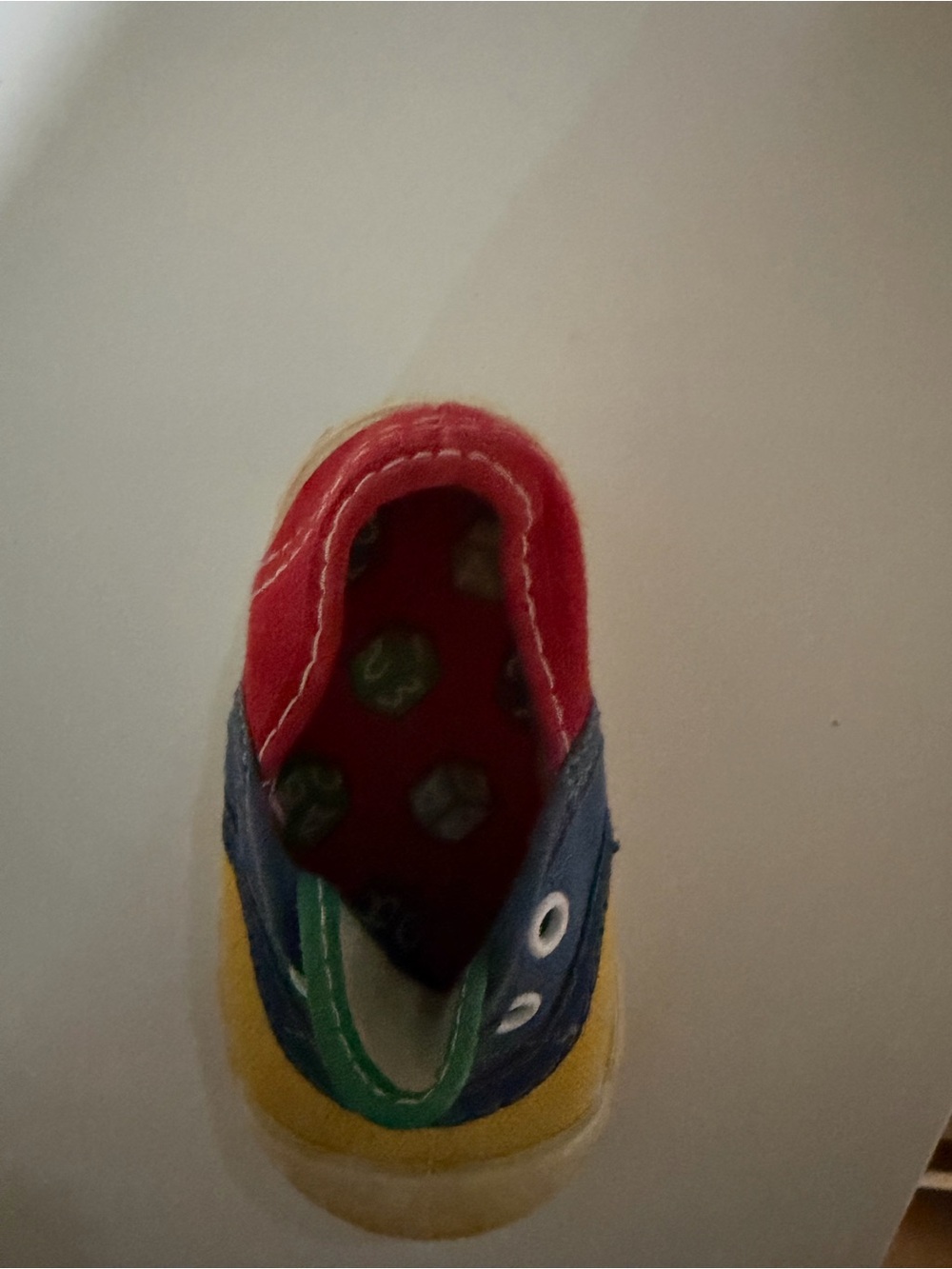 Kids Slip-On Canvas Sneakers in Yellow, Blue & Red - Picture 2 of 4